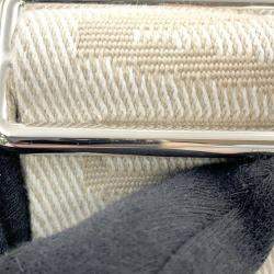Louis Vuitton Silver Leather Monceau Distorted Handbag