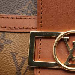 Louis Vuitton Brown/Beige Monogram Canvas Dauphine MM Shoulder Bag