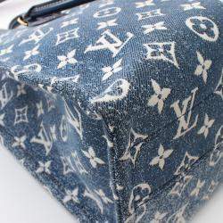 Louis Vuitton Blue/Navy Monogram Denim OnTheGo MM Tote Bag
