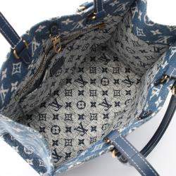 Louis Vuitton Blue/Navy Monogram Denim OnTheGo MM Tote Bag
