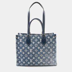 Louis Vuitton Blue/Navy Monogram Denim OnTheGo MM Tote Bag