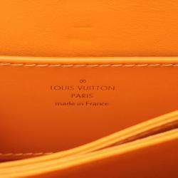 Pre Owned Louis Vuitton Orange Leather Rose des Vents PM Top Handle Bag
