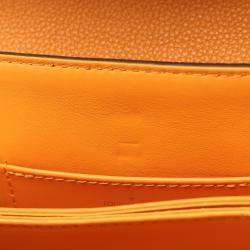 Pre Owned Louis Vuitton Orange Leather Rose des Vents PM Top Handle Bag