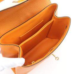 Pre Owned Louis Vuitton Orange Leather Rose des Vents PM Top Handle Bag