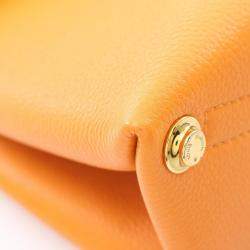 Pre Owned Louis Vuitton Orange Leather Rose des Vents PM Top Handle Bag