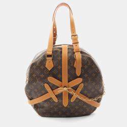 Louis Vuitton Brown Coated Canvas Leather Soft Hat Trunk Shoulder Bag