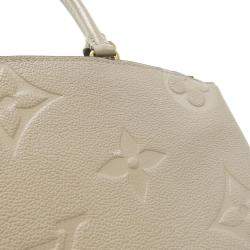 Pre Owned Louis Vuitton Tourterelle Monogram Empreinte Grand Palais MM Handbag