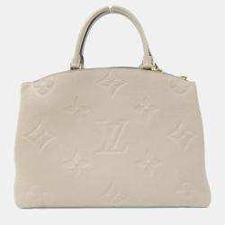 Pre Owned Louis Vuitton Tourterelle Monogram Empreinte Grand Palais MM Handbag