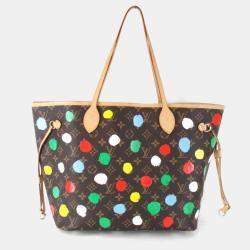 Pre Owned Louis Vuitton Brown Monogram Canvas Dots Neverfull MM Shoulder Bag