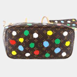 Pre Owned Louis Vuitton Brown Monogram Canvas Dots Neverfull MM Shoulder Bag