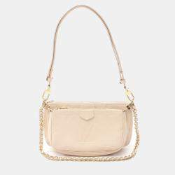 Louis Vuitton Ivory Monogram Empreinte Leather Multi Pochette Accessoires Shoulder Bag