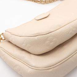Louis Vuitton Ivory Monogram Empreinte Leather Multi Pochette Accessoires Shoulder Bag