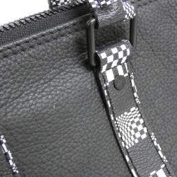 Louis Vuitton Black Leather Damier Distorted City Keepall XS Shoulder Bag