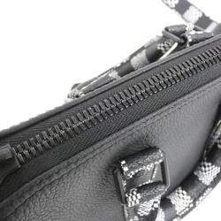 Louis Vuitton Black Leather Damier Distorted City Keepall XS Shoulder Bag