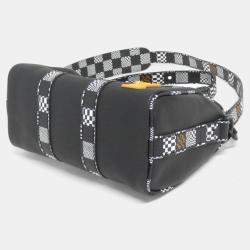 Louis Vuitton Black Leather Damier Distorted City Keepall XS Shoulder Bag