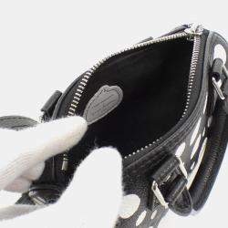 Louis Vuitton Black Monogram Empreinte Leather Nano Speedy Boston Bag