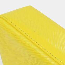 Pre Owned Louis Vuitton Yellow Leather Epi Malellini Shoulder Bag