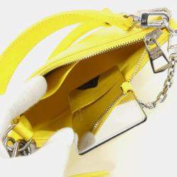 Pre Owned Louis Vuitton Yellow Leather Epi Malellini Shoulder Bag