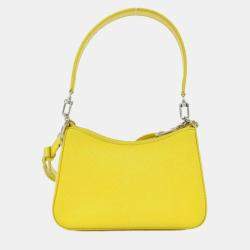 Pre Owned Louis Vuitton Yellow Leather Epi Malellini Shoulder Bag