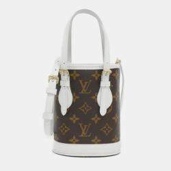 Louis Vuitton White Monogram LV Match Nano Bucket Bag 