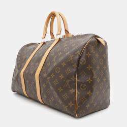 Pre Owned Louis Vuitton Brown Monogram Keepall 45