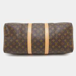 Pre Owned Louis Vuitton Brown Monogram Keepall 45