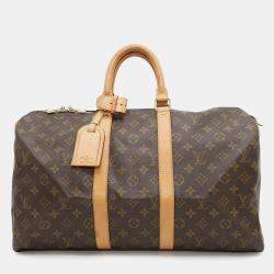 Pre Owned Louis Vuitton Brown Monogram Keepall 45