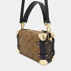 Louis Vuitton Black Monogram Reverse Canvas Side Trunk PM Shoulder Bag
