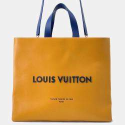 Louis Vuitton Saffron Leather MM Shopper Tote Bag