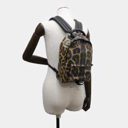 Louis Vuitton Noir/Beige Animal Print PM Palm Springs Backpack