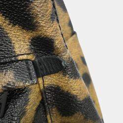 Louis Vuitton Noir/Beige Animal Print PM Palm Springs Backpack