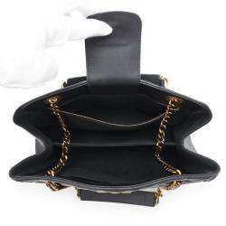 Pre Owned Louis Vuitton Noir Calf Leather New Wave Chain Tote Bag