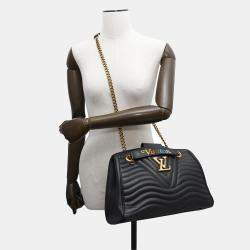 Pre Owned Louis Vuitton Noir Calf Leather New Wave Chain Tote Bag