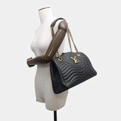 Pre Owned Louis Vuitton Noir Calf Leather New Wave Chain Tote Bag
