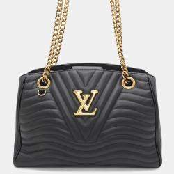 Pre Owned Louis Vuitton Noir Calf Leather New Wave Chain Tote Bag