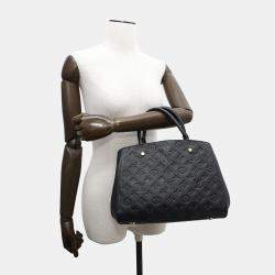 Louis Vuitton Noir Monogram Empreinte Leather Montaigne MM Shoulder Bag