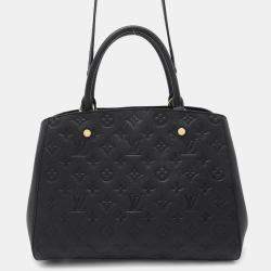 Louis Vuitton Noir Monogram Empreinte Leather Montaigne MM Shoulder Bag