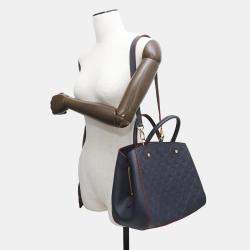 Louis Vuitton Marine Rouge Monogram Empreinte Leather Montaigne MM Shoulder Bag