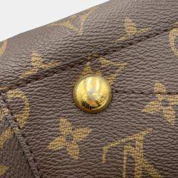 Pre Owned Louis Vuitton Noir/Cream Monogram Montaigne BB Shoulder Bag