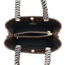 Pre Owned Louis Vuitton Noir/Cream Monogram Montaigne BB Shoulder Bag