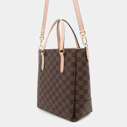 Pre Owned Louis Vuitton Damier Ebene Belmont PM Tote Bag