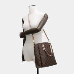 Pre Owned Louis Vuitton Damier Ebene Belmont PM Tote Bag