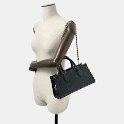Louis Vuitton Noir Monogram Empreinte Leather Onthego East West Shoulder Bag