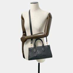 Louis Vuitton Noir Monogram Empreinte Leather Onthego East West Shoulder Bag