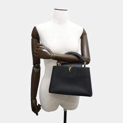 Louis Vuitton Noir Taurillon Leather Capucines BB Satchel Bag
