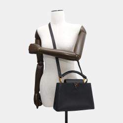 Louis Vuitton Noir Taurillon Leather Capucines BB Satchel Bag