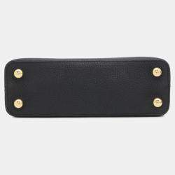 Louis Vuitton Noir Taurillon Leather Capucines BB Satchel Bag