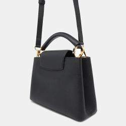 Louis Vuitton Noir Taurillon Leather Capucines BB Satchel Bag