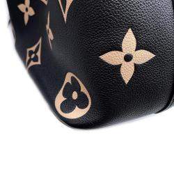  Louis Vuitton Noir/Beige Bicolor Monogram Empreinte Leather Neonoe MM Shoulde Bag