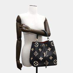  Louis Vuitton Noir/Beige Bicolor Monogram Empreinte Leather Neonoe MM Shoulde Bag